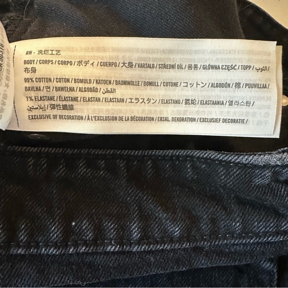 Abercrombie & Fitch Curve Love High Rise Mom Jean Black 29 8 Long Distressed - Picture 10 of 11